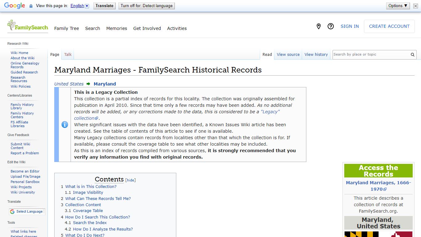 Maryland Marriages - FamilySearch Historical Records